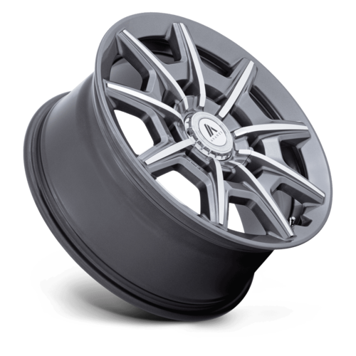Asanti Black AB041 ESQUIRE 22x9 Gloss Anthracite Bright Mach Wheel with 5x112/120 Bolt Pattern and +35 Offset