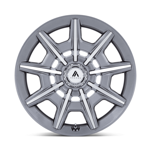 Asanti Black AB041 ESQUIRE 22x9 Gloss Anthracite Bright Mach Wheel with 5x112/120 Bolt Pattern and +35 Offset