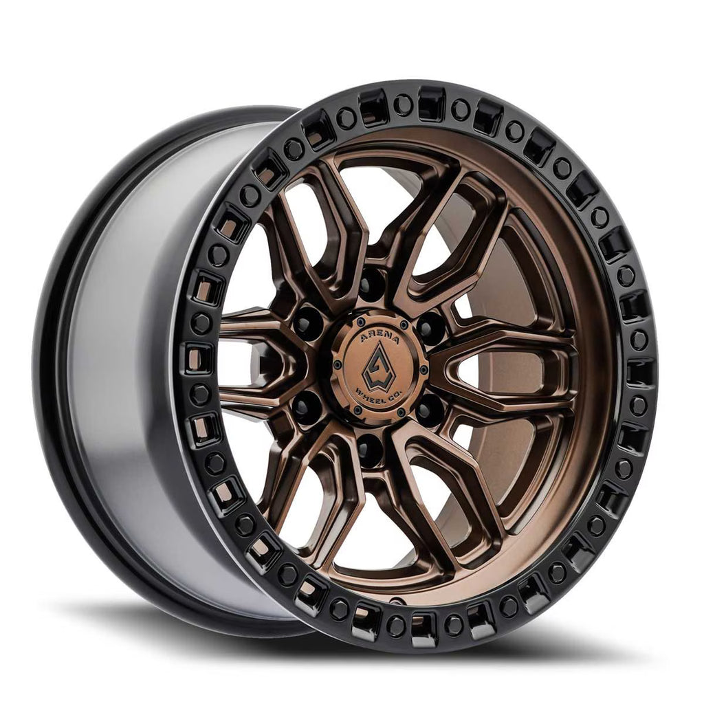 ARENA A109 HUSTLE WHEELS 5X5.0(127) - SMOKED BRONZE CENTER & SATIN BLACK LIP