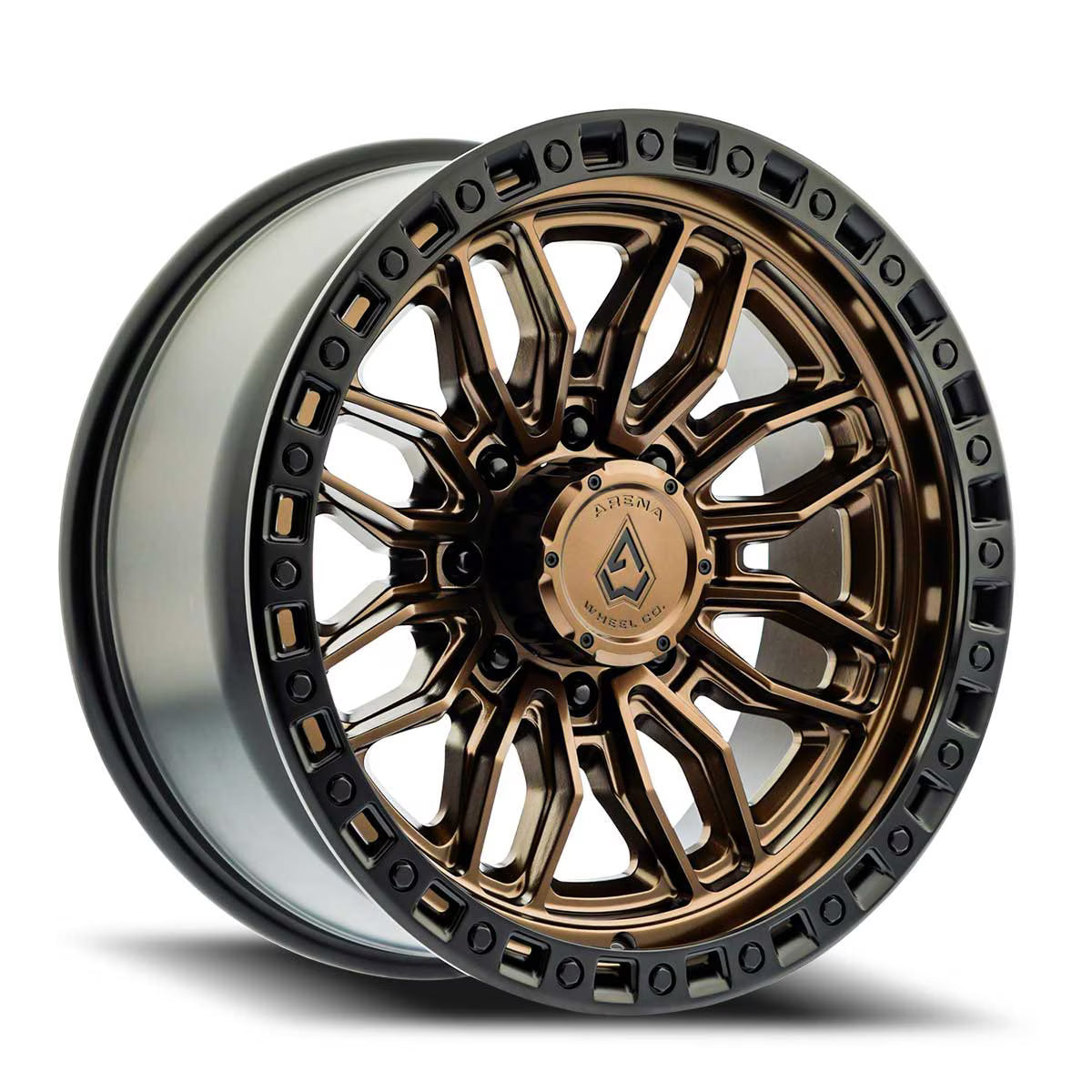 ARENA A109 HUSTLE WHEELS 8X180 - SMOKED BRONZE CENTER & SATIN BLACK LIP