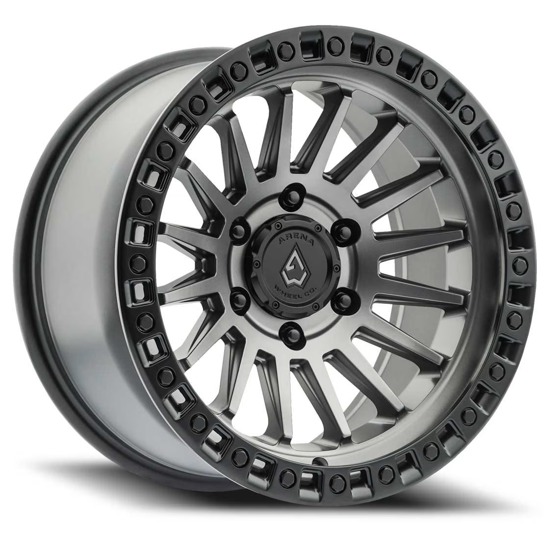 ARENA A101 MESA WHEELS 5X5.0(127) - SATIN GUNMETAL WITH BLK LIP