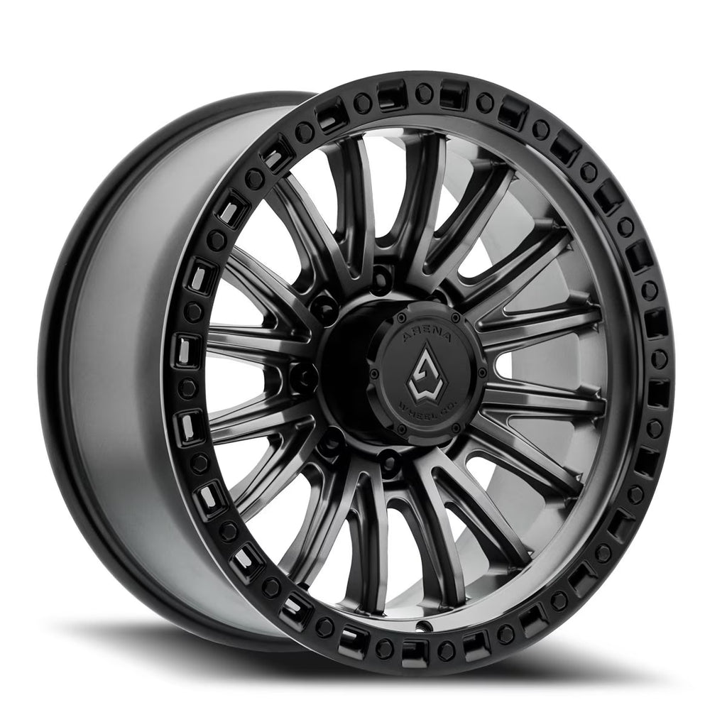 ARENA A103 MISSION WHEELS 8X180 - SATIN GUNMETAL WITH BLACK LIP