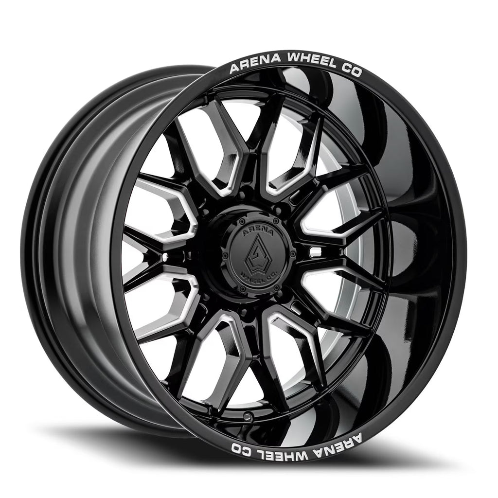 ARENA A117 VIOLATOR WHEELS 8X170 - GLOSSY BLACK AND MILLED