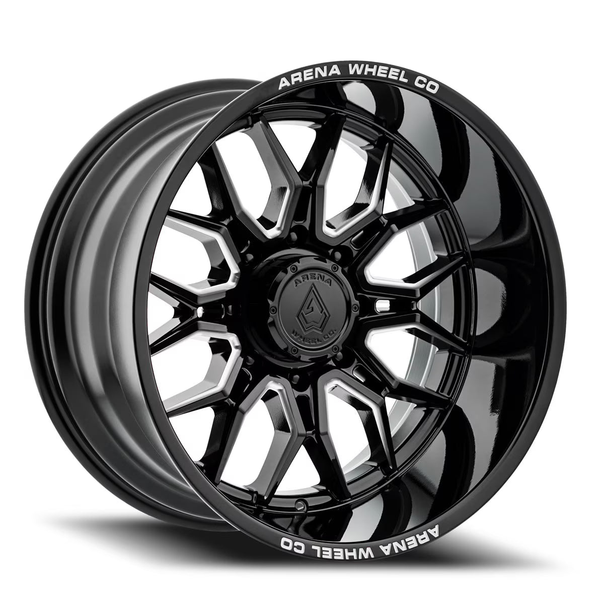 ARENA A117 VIOLATOR WHEELS 8X170 - GLOSSY BLACK AND MILLED