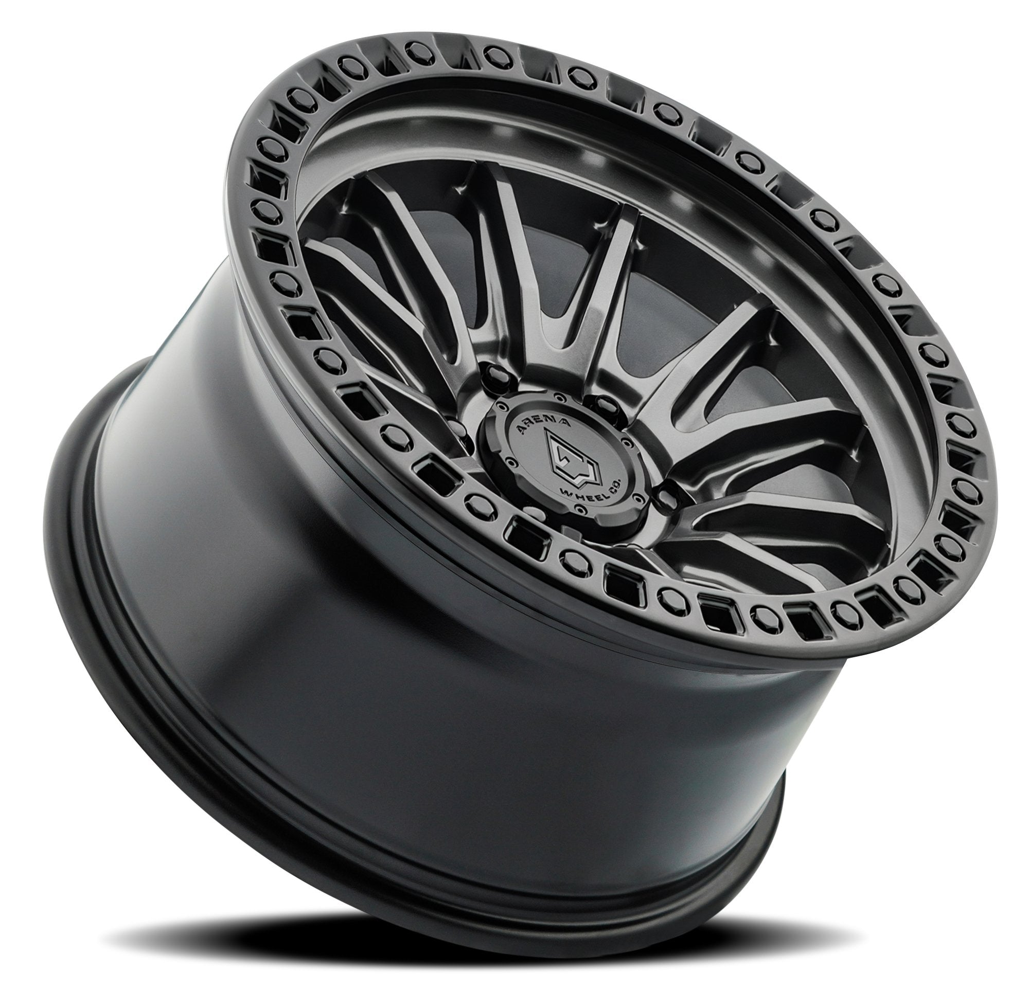 ARENA A103 MISSION WHEELS 8X180 - SATIN GUNMETAL WITH BLACK LIP