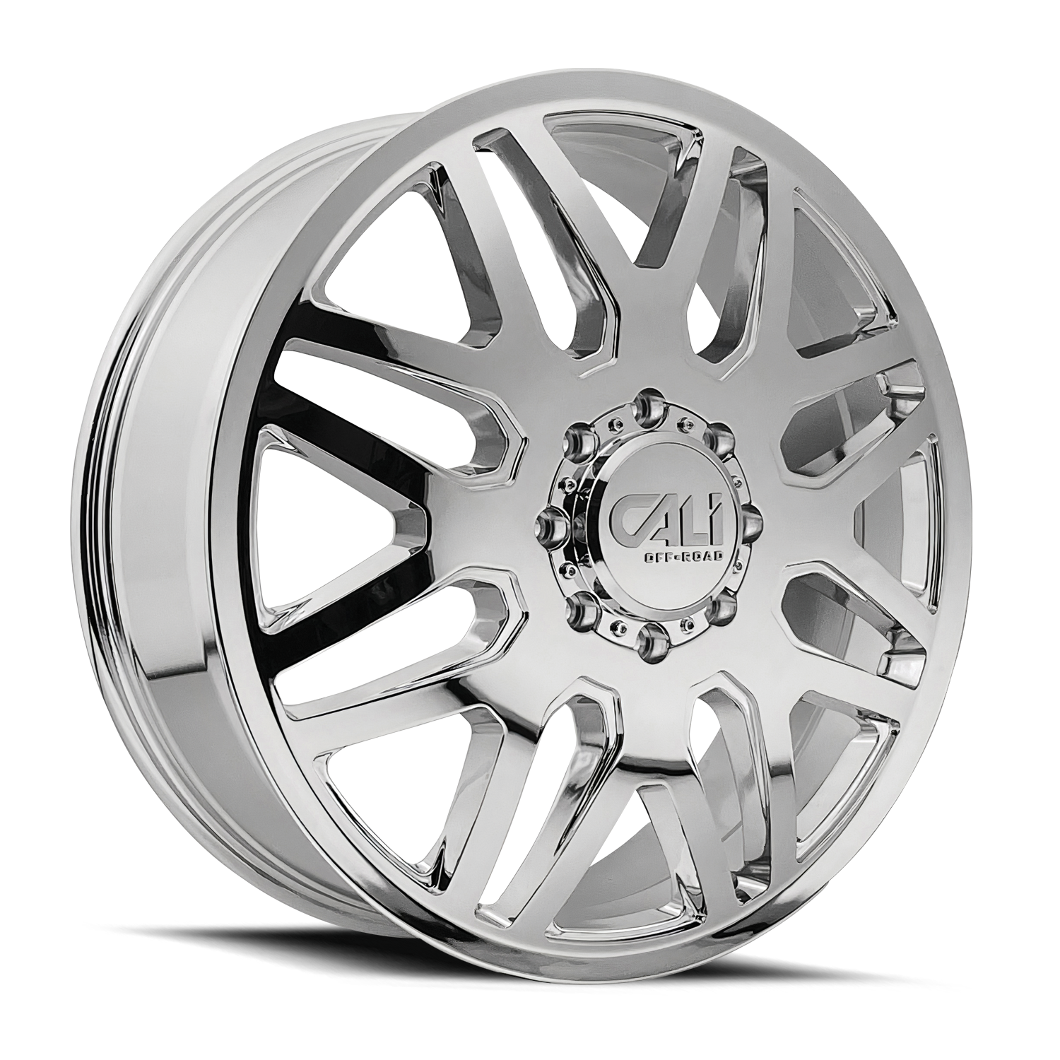 CALI OFF-ROAD INVADER 9115D DUALLY WHEELS 8X200 - CHROME - SET OF 6