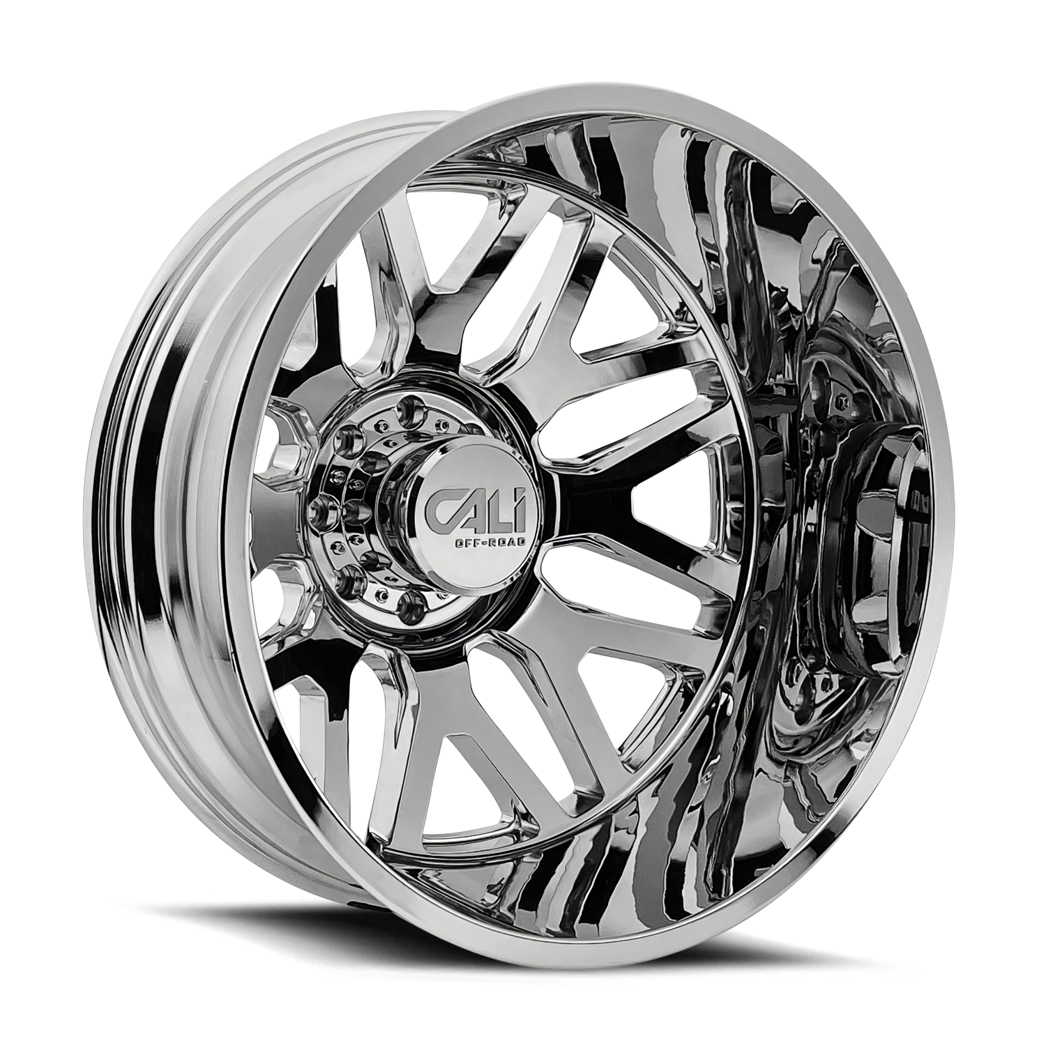 CALI OFF-ROAD INVADER 9115D DUALLY WHEELS 8X200 - CHROME - SET OF 6