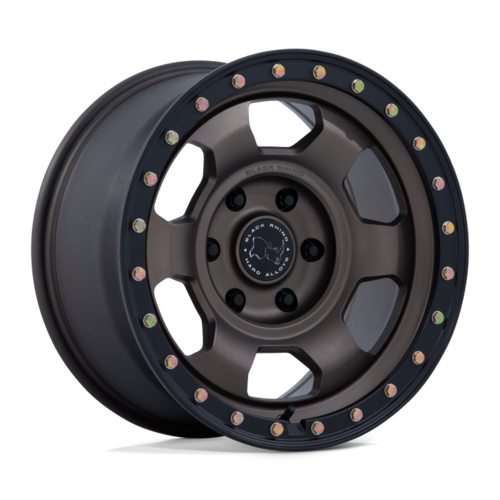 Black Rhino Hard Alloys BR029 Trooper 17x8.5 Inch Burnt Bronze with Matte Black Lip Wheel