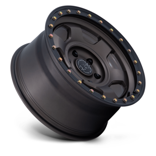 Black Rhino Hard Alloys BR029 Trooper 17x8.5 Inch Burnt Bronze with Matte Black Lip Wheels