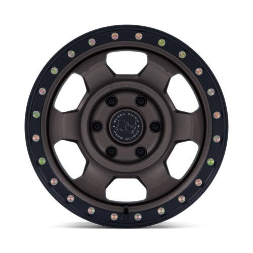 Black Rhino Hard Alloys BR029 Trooper 17x8.5 Inch Burnt Bronze with Matte Black Lip Wheels