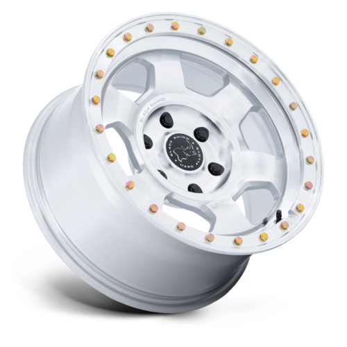 Black Rhino Hard Alloys BR029 TROOPER 17x8.5 Inch Silver Machined Face Wheel