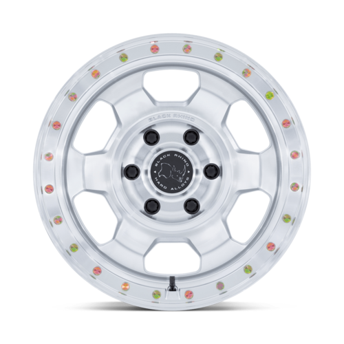 Black Rhino Hard Alloys BR029 TROOPER 17x8.5 Inch Silver Machined Face Wheel