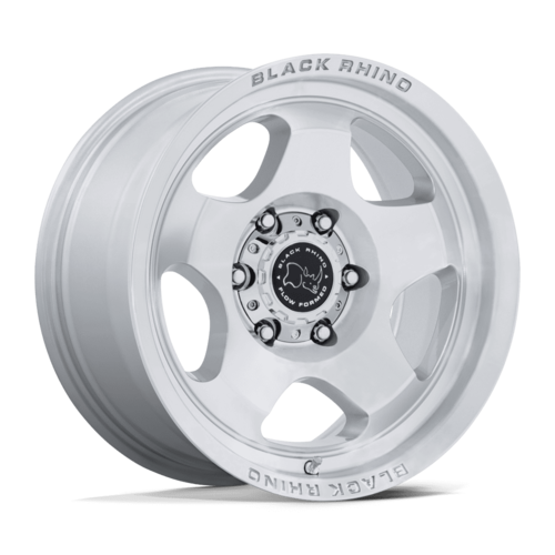Black Rhino Hard Alloys BR031 SOL 17x8 Gloss Silver with Machined Face Wheel