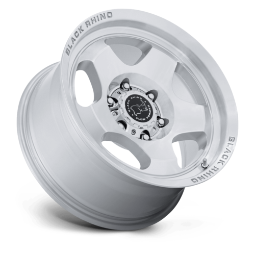 Black Rhino Hard Alloys BR031 SOL 17x8 Silver Machined Face Wheel