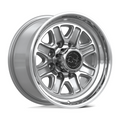 Black Rhino Hard Alloys BR032 ECHO 18x9 Inch Gloss Silver Machined Face Wheel