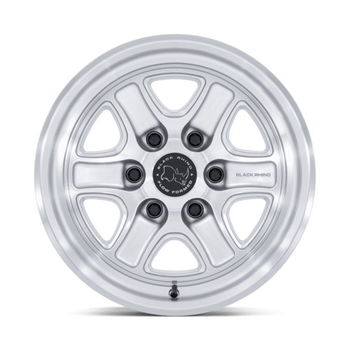 Black Rhino Hard Alloys ECHO 17x8.5 Inch Gloss Silver with Machined Face Wheel - 6x139.7 Bolt Pattern +25 Offset