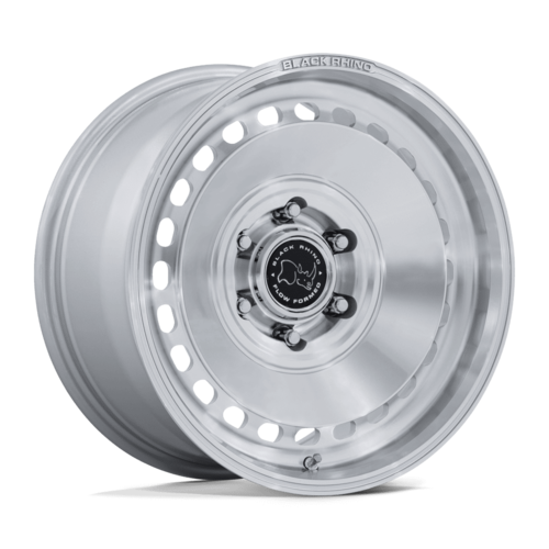Black Rhino Hard Alloys Basin 17x8.5 inch Wheel with 6x135 Bolt Pattern and Machined Silver Finish