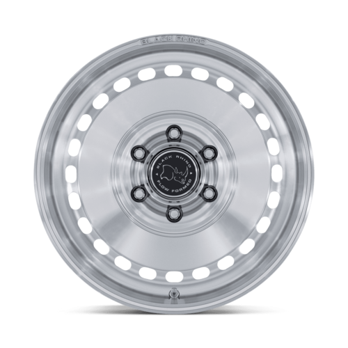 Black Rhino Hard Alloys Basin 17x8.5 Wheel with Gloss Silver Machined Face Finish