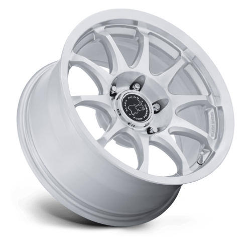 Black Rhino Hard Alloys BR038 RONIN 17x8.5 Inch Silver Machined Face Wheel
