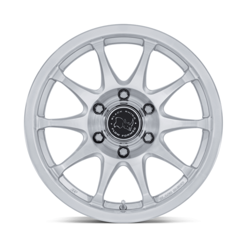 Black Rhino Hard Alloys BR038 RONIN 17x8.5 Inch Silver Gloss Wheel with Machined Face and 6x135 Bolt Pattern