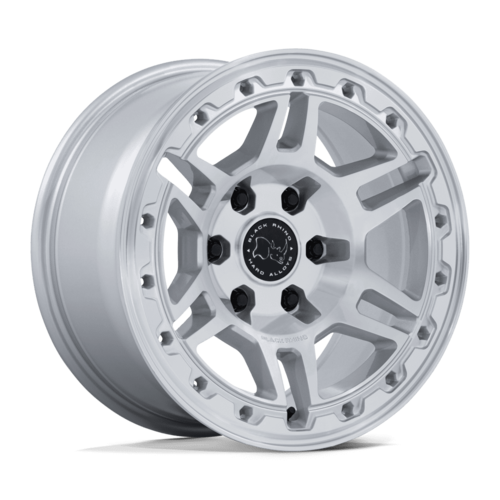 Black Rhino Hard Alloys Vanguard 20x9 5x130 +15 Gloss Silver with Machined Face Wheel