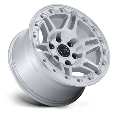 Black Rhino Hard Alloys Vanguard 17x8.5 Silver Machined Face Wheel