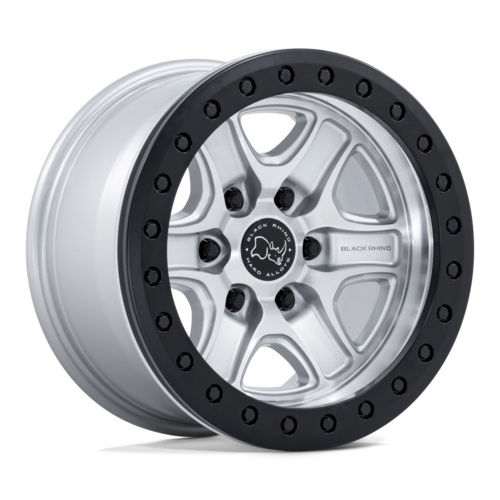 Black Rhino Hard Alloys ECHO Trail Lock Beadlock Wheel 18x9 - 6x135 Bolt Pattern, +12 Offset, Silver Machined Finish