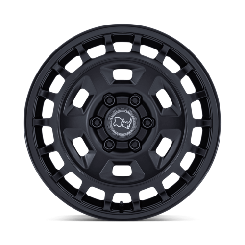 Black Rhino Hard Alloys BR405 Rover 17x8 Matte Black with Gloss Black Lip Wheel
