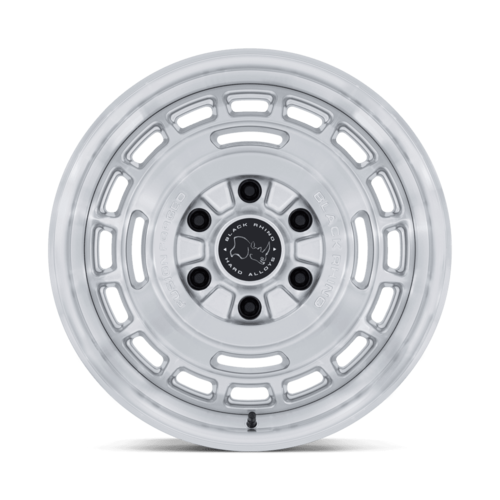 Black Rhino Hard Alloys Vagabond 17x8.5 Inch Silver Gloss Wheels with Machined Face and 6x139.7 Bolt Pattern