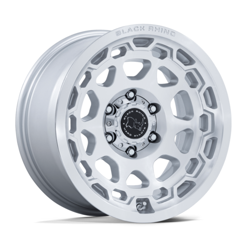 Black Rhino Hard Alloys BR026 Congo 17x8.5 Inch Silver Gloss Alloy Wheel with Machined Face and 5x127 Bolt Pattern