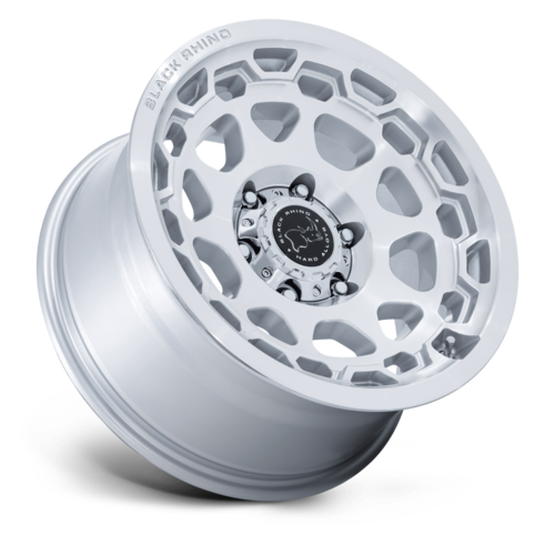 Black Rhino Hard Alloys BR026 Congo 17x8.5 Inch Silver Gloss Alloy Wheel with Machined Face and 5x127 Bolt Pattern