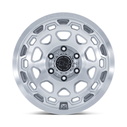 Black Rhino Hard Alloys BR026 Congo 17x8.5 Inch Silver Gloss Machined Face Wheel