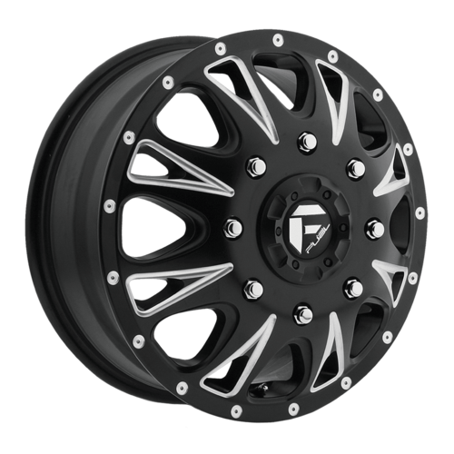 Fuel 1PC D513 Throttle 17x6.5 Matte Black Milled Wheel with 8x165.1 Bolt Pattern and +129 Offset
