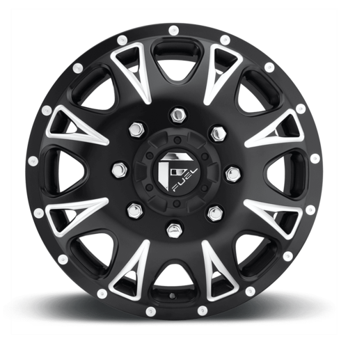 Fuel 1PC D513 Throttle 17x6.5 Inch Matte Black Milled Wheel with 8x210 Bolt Pattern and +129 Offset