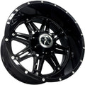 22X12 LONESTAR OUTLAW WHEELS 6X5.5(139.7) & 6X135 -44 Offset