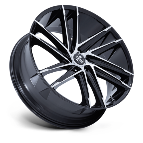 DUB 1PC DC275 BLAZE 26x10 Inch Gloss Black Machined Face Wheel with 6x139.7 Bolt Pattern and +25 Offset