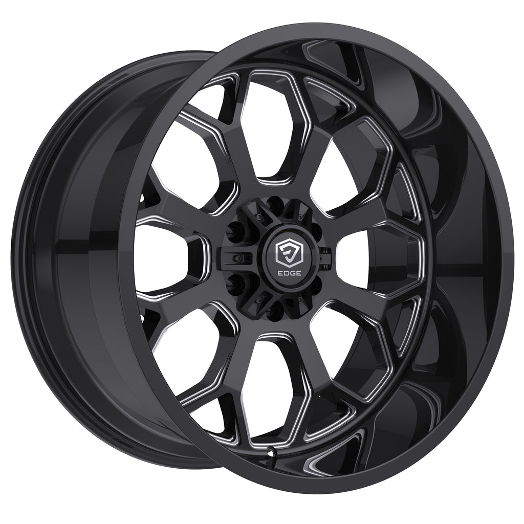 Edge Off Road 301BM 20x10 Cast Aluminum Wheel with 5x5.00 / 5x5.50 Bolt Pattern and -19 Offset