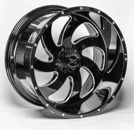 XTREME FORCE XF-1 WHEELS 6X5.5(139.7) - BLACK & MILLED