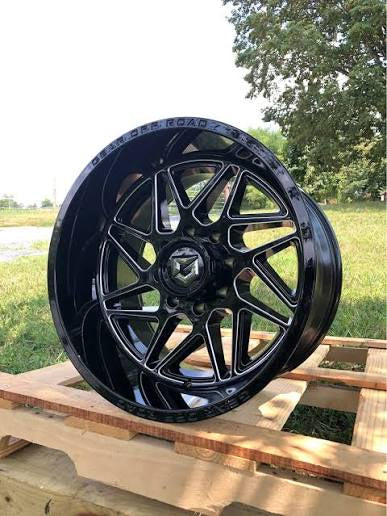 Gear Off Road 761BM Ratio 20x10 Cast Aluminum Wheel with 6x135 and 6x5.50 Bolt Patterns, -19 Offset