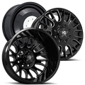20X8.25 LUXXX HD DUALLY HD34 WITH 8X200 BOLT PATTERN - GLOSS BLACK & MILLED