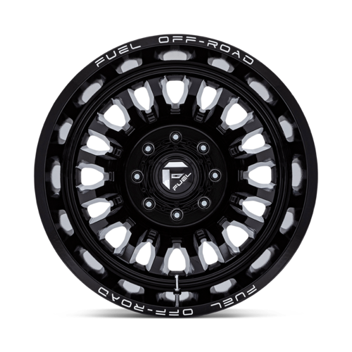 Fuel 1PC D868 ARC Dually 22x8.25 Inch Gloss Black Milled Wheel with 8x165.1 Bolt Pattern, -227 Offset