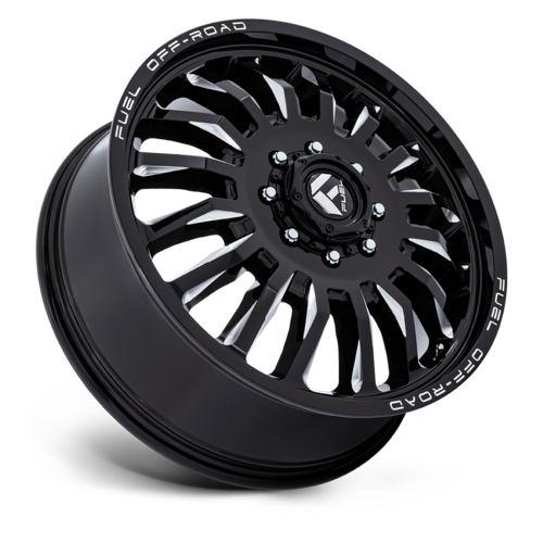 Fuel 1PC D868 ARC Dually 20x8.25 Inch Gloss Black Milled Wheel with 8x210 Bolt Pattern and 154.30mm Center Bore