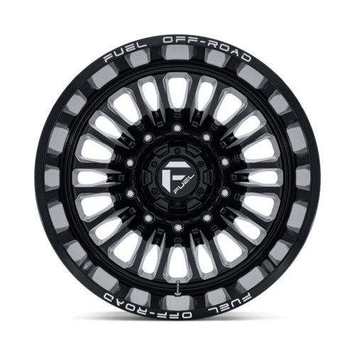 Fuel 1PC D868 ARC Dually 22x8.25 Inch Gloss Black Milled Off-Road Wheel