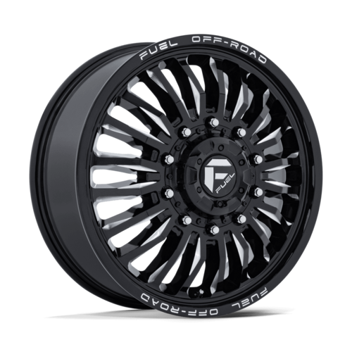 Fuel 1PC D868 ARC Dually 22x8.25 Inch Gloss Black Milled Wheel with 10x225 Bolt Pattern and +104 Offset