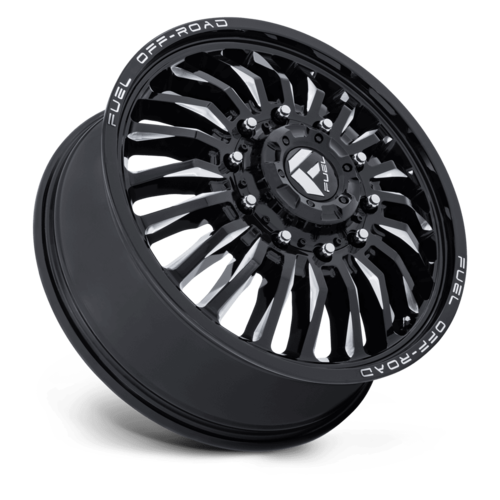 Fuel 1PC D868 ARC Dually 22x8.25 Inch Gloss Black Milled Wheel with 10x225 Bolt Pattern and +104 Offset