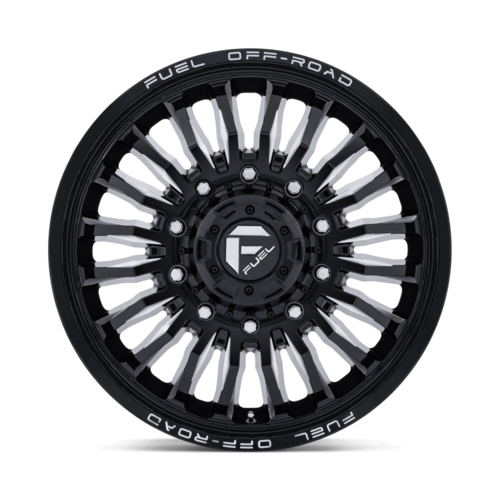 Fuel 1PC D868 ARC Dually 22x8.25 Inch Gloss Black Milled Wheel with 10x225 Bolt Pattern and +104 Offset