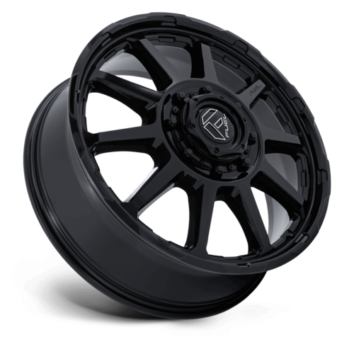 Fuel 1PC D911 Circuit Dually 22x8.25 Inch Gloss Black Alloy Wheel with 10x225 Bolt Pattern and 105mm Offset