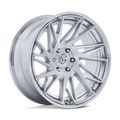 Fuel 1PC Dynamo 22x9.5 Inch Alloy Wheel with Chrome Lip and Brushed Face, 6x139.7 Bolt Pattern, +20 Offset