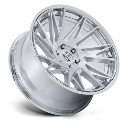 Fuel 1PC Dynamo 20x9 Inch Silver Gloss Wheel with Chrome Lip and Brushed Face - Part FC405 DYNAMO