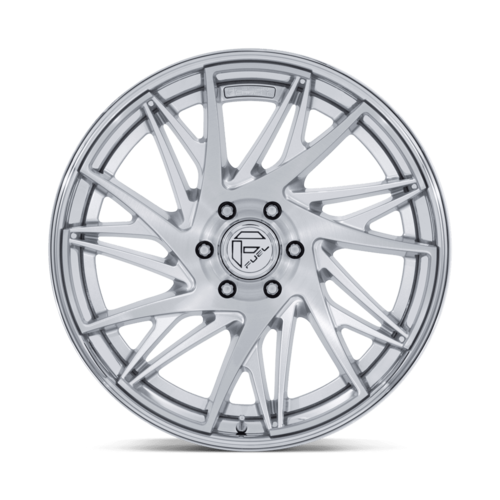 Fuel 1PC Dynamo 22x9.5 Inch Alloy Wheel with Chrome Lip and Brushed Face, 6x139.7 Bolt Pattern, +20 Offset